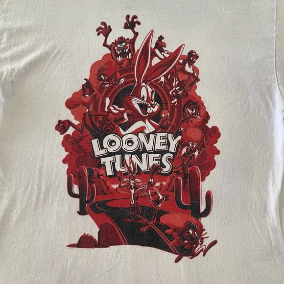LOONEY TUNES LICENSE T-SHIRT‎ White And Red Size M Made In UK - Picture 2 of 8